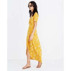 Madewell Silk Wrap Maxi Dress in Butterfly Garden - size 6